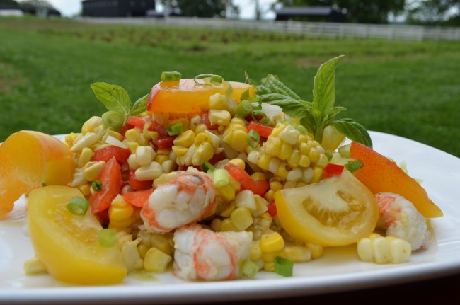 Rock Shrimp and Summer Corn Salad at Shaker Villagae